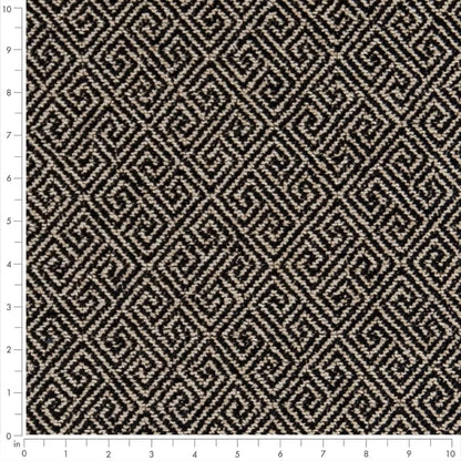 D2620 Abstract & Geometric,Greek Key Greek Key Coal Black Charlotte Fabrics