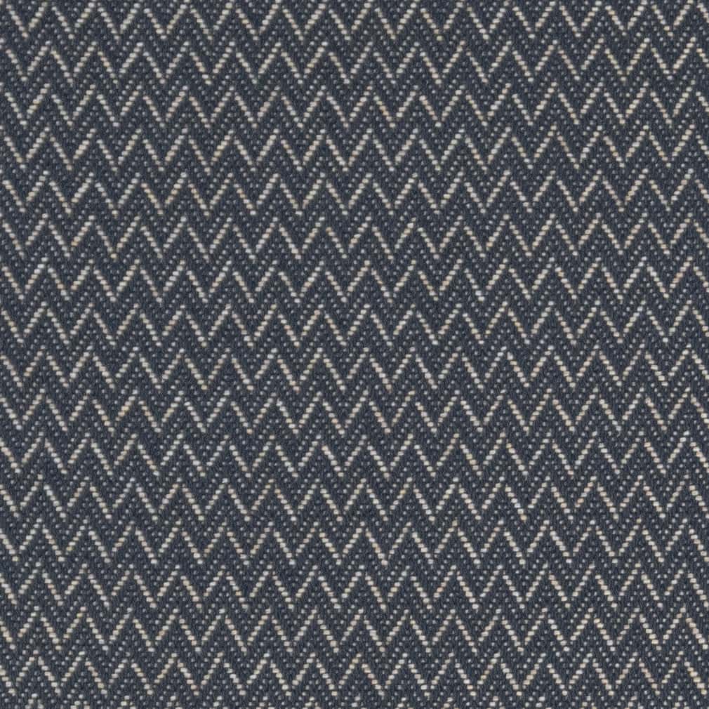 D2621 Abstract & Geometric,Herringbone & Chevron,Small Scale Chevron Navy Blue Charlotte Fabrics