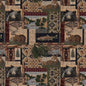 D2660 Novelty Nature Navy Blue,Brown Charlotte Fabrics
