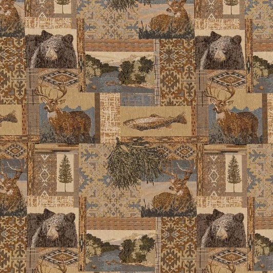 D2661 Novelty Nature Beige Brown Charlotte Fabrics