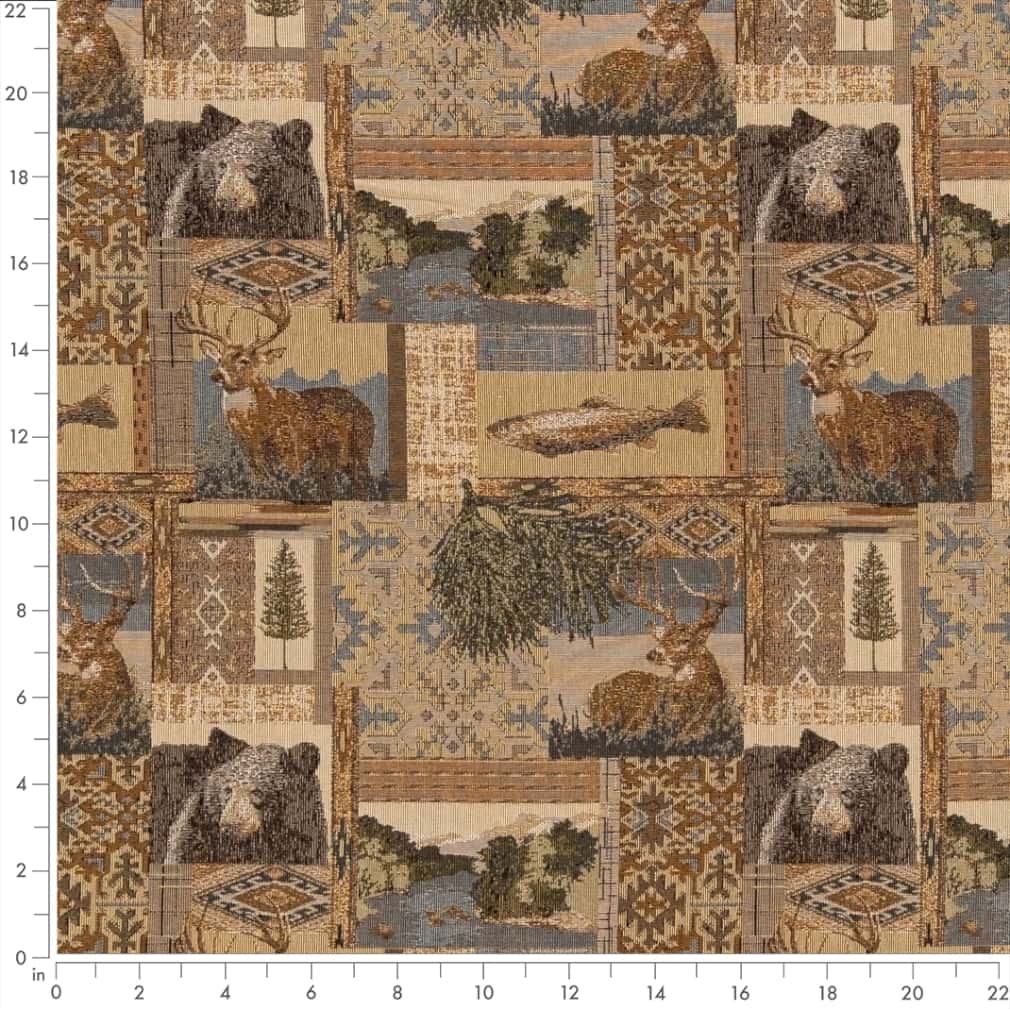 D2661 Novelty Nature Beige Brown Charlotte Fabrics