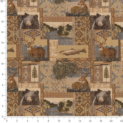 D2661 Novelty Nature Beige Brown Charlotte Fabrics