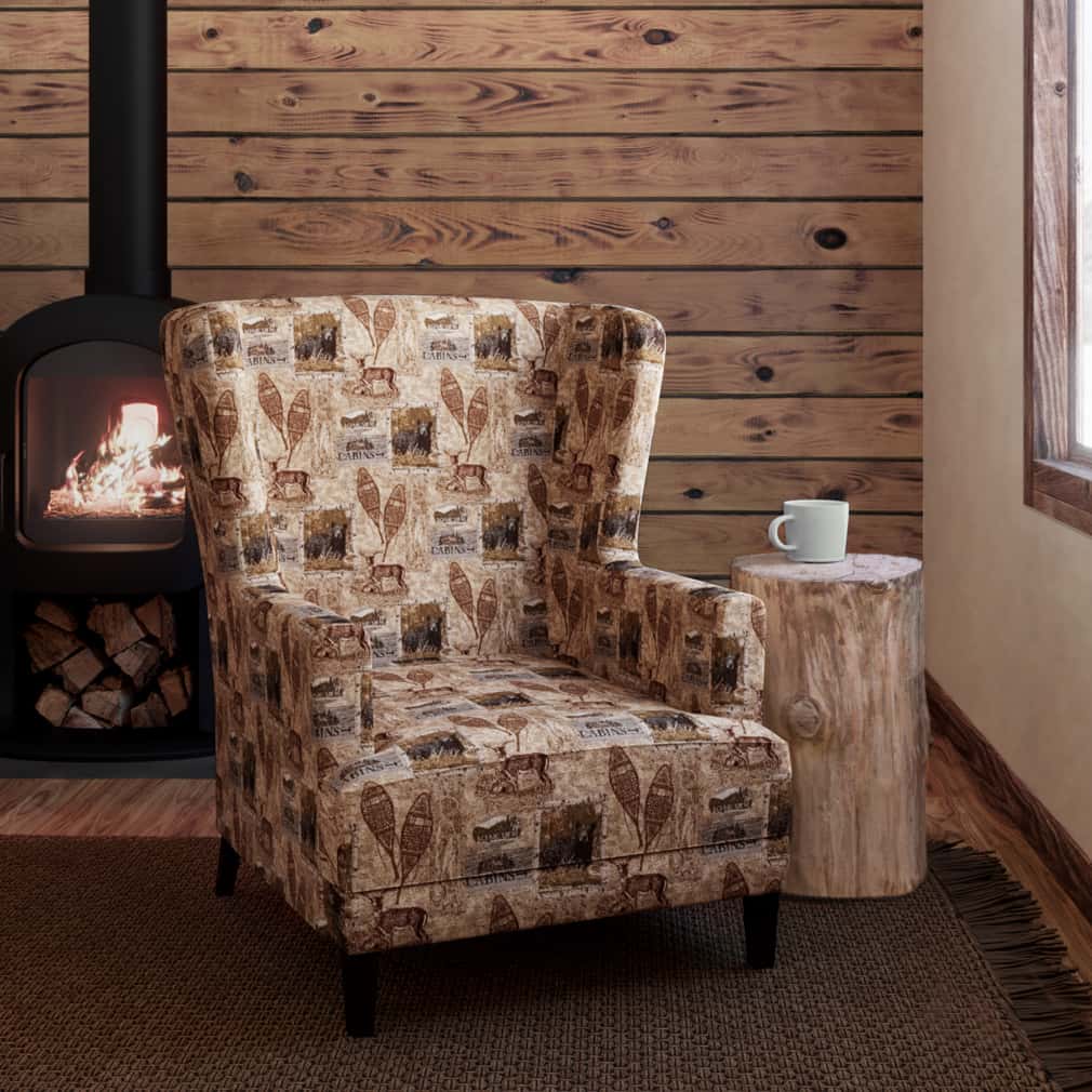 D2671 Novelty Cabin Pine Beige & Taupe,Brown Charlotte Fabrics