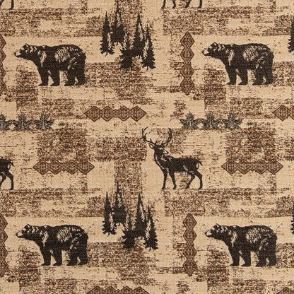 D2673 Novelty Woodland Black,Brown Charlotte Fabrics