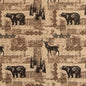 D2673 Novelty Woodland Black,Brown Charlotte Fabrics