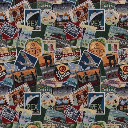 D2682 Novelty Passport Blue,Green Charlotte Fabrics