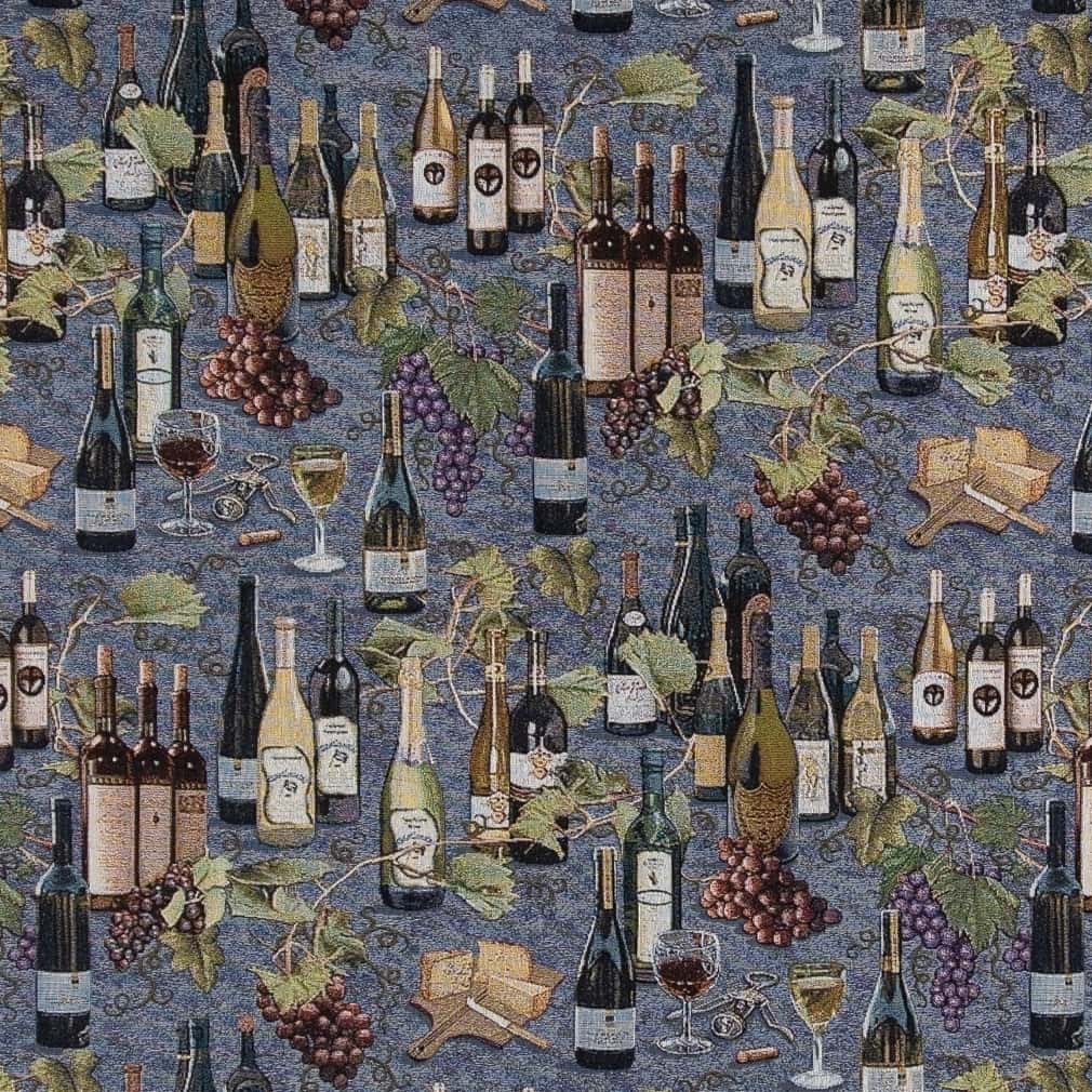 D2686 Novelty Vineyard Blue Charlotte Fabrics