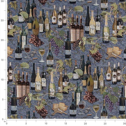 D2686 Novelty Vineyard Blue Charlotte Fabrics