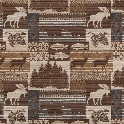 D2689 Novelty Moose Slate Brown Charlotte Fabrics