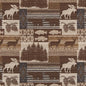 D2689 Novelty Moose Slate Brown Charlotte Fabrics