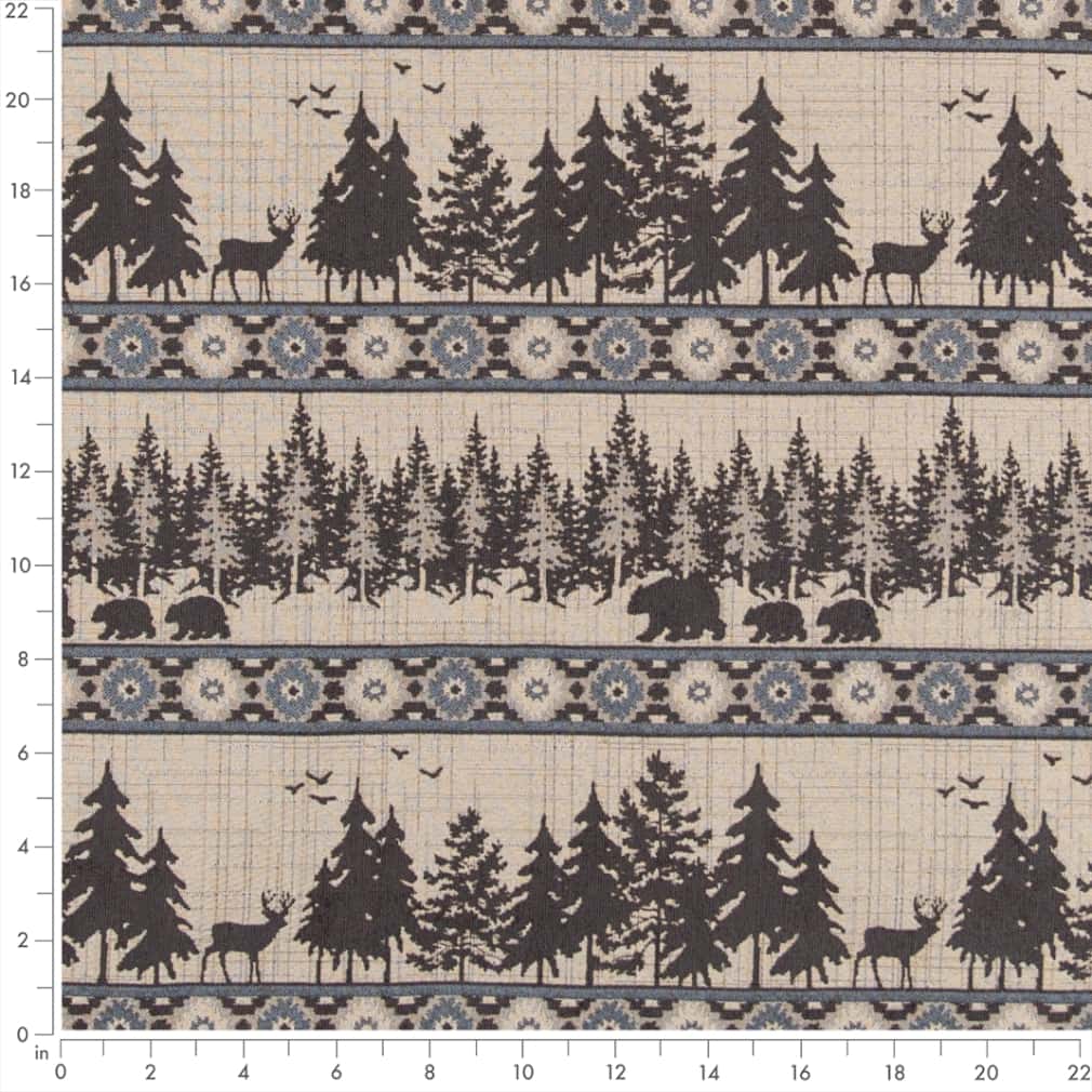 D2691 Novelty Forest Sky Blue Charlotte Fabrics