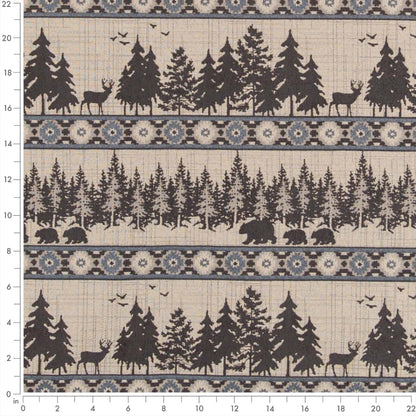 D2691 Novelty Forest Sky Blue Charlotte Fabrics