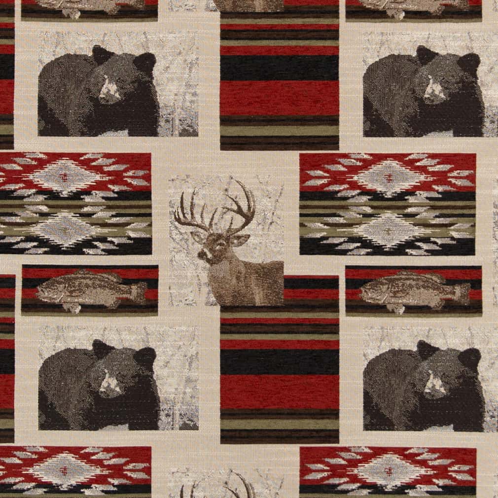 D2694 Novelty Sedona Berry Red & Burgundy Charlotte Fabrics