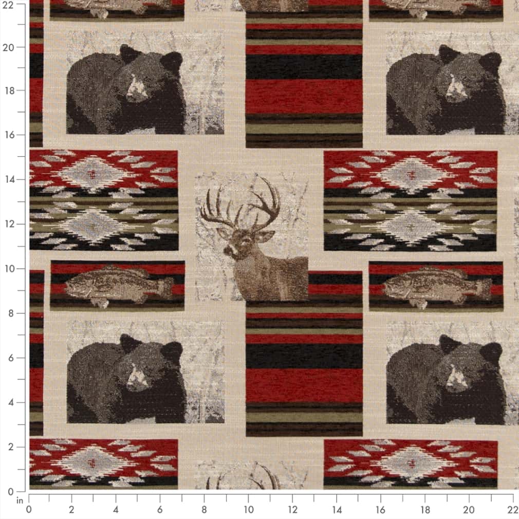 D2694 Novelty Sedona Berry Red & Burgundy Charlotte Fabrics