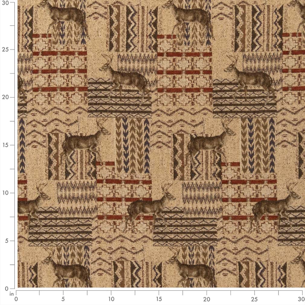 D2695 Novelty Whitetail Beige & Taupe Charlotte Fabrics