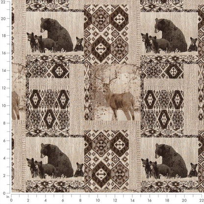 D2696 Novelty Den Brownstone Brown Charlotte Fabrics