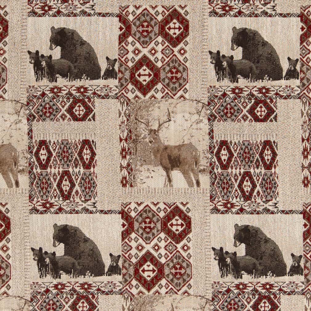 D2697 Novelty Den Redstone Red & Burgundy Charlotte Fabrics
