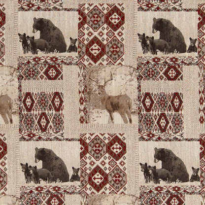 D2697 Novelty Den Redstone Red & Burgundy Charlotte Fabrics