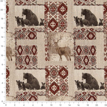 D2697 Novelty Den Redstone Red & Burgundy Charlotte Fabrics
