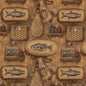 D2698 Novelty Big Catch Brown Charlotte Fabrics