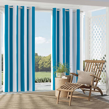 D2703 Stripe Azure Blue Charlotte Fabrics
