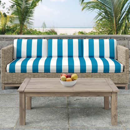 D2703 Stripe Azure Blue Charlotte Fabrics