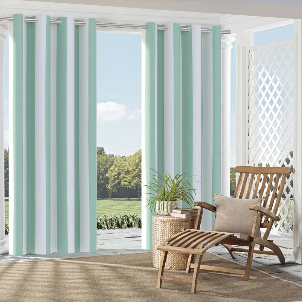 D2704 Stripe Pool Aqua & Teal Charlotte Fabrics