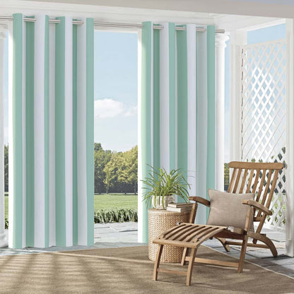 D2704 Stripe Pool Aqua & Teal Charlotte Fabrics