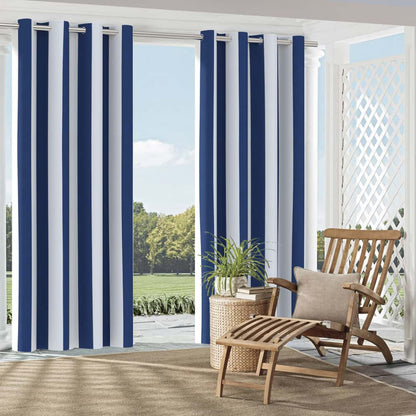 D2705 Stripe Nautical Blue Charlotte Fabrics