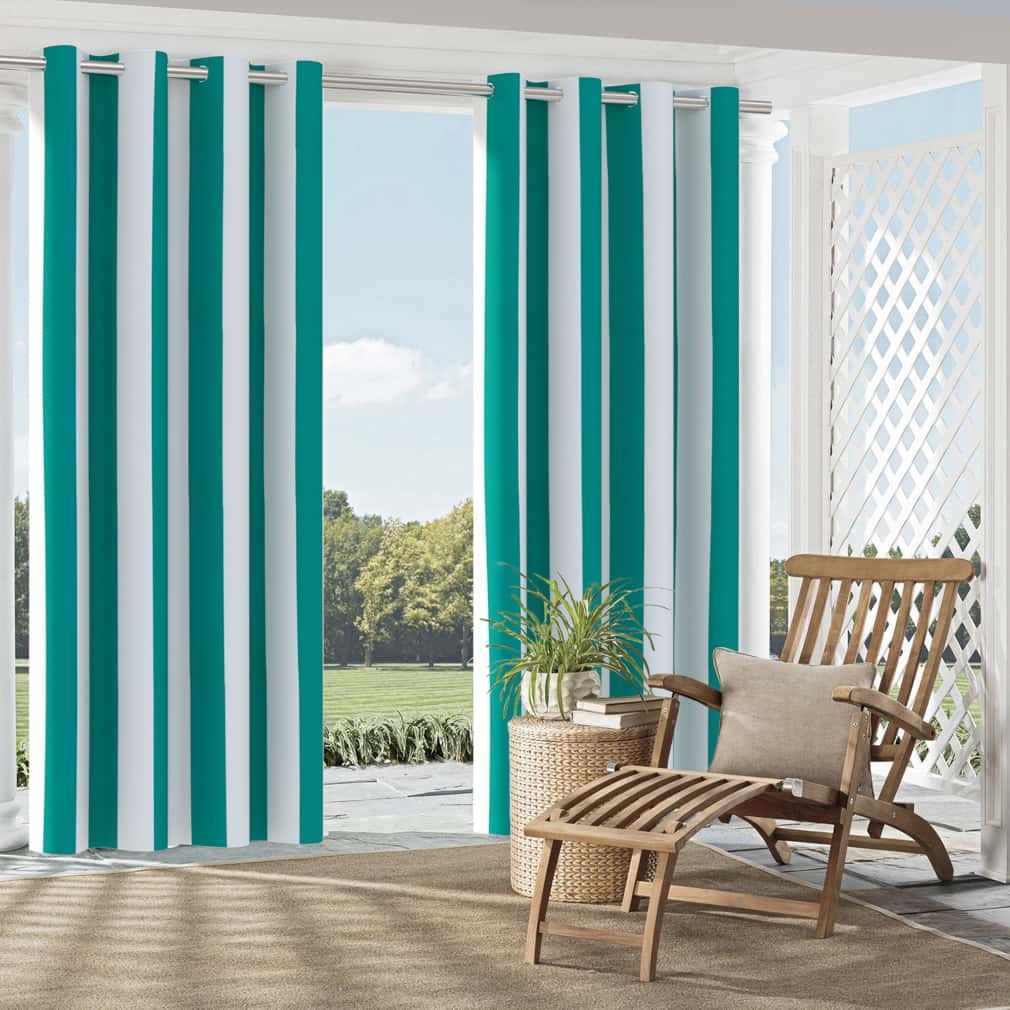 D2706 Stripe Surf Aqua & Teal Charlotte Fabrics