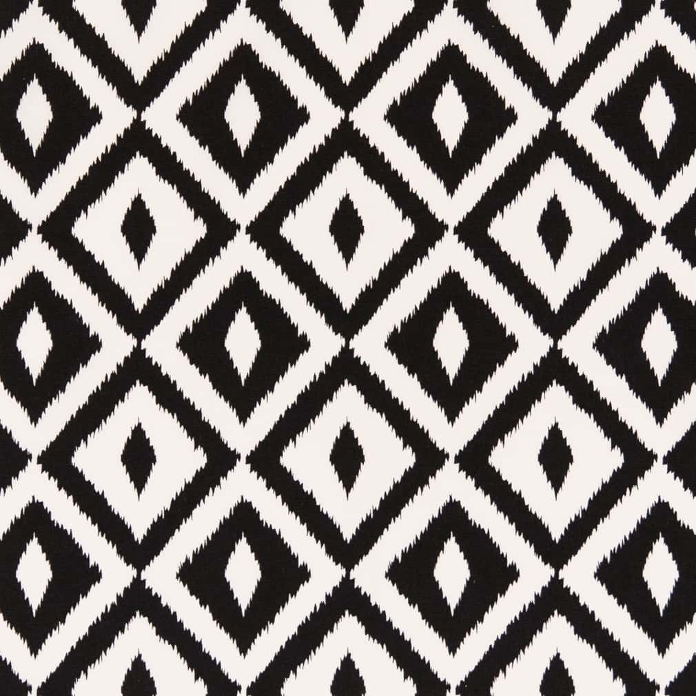 D2708 Abstract & Geometric,Diamonds Black Black Charlotte Fabrics