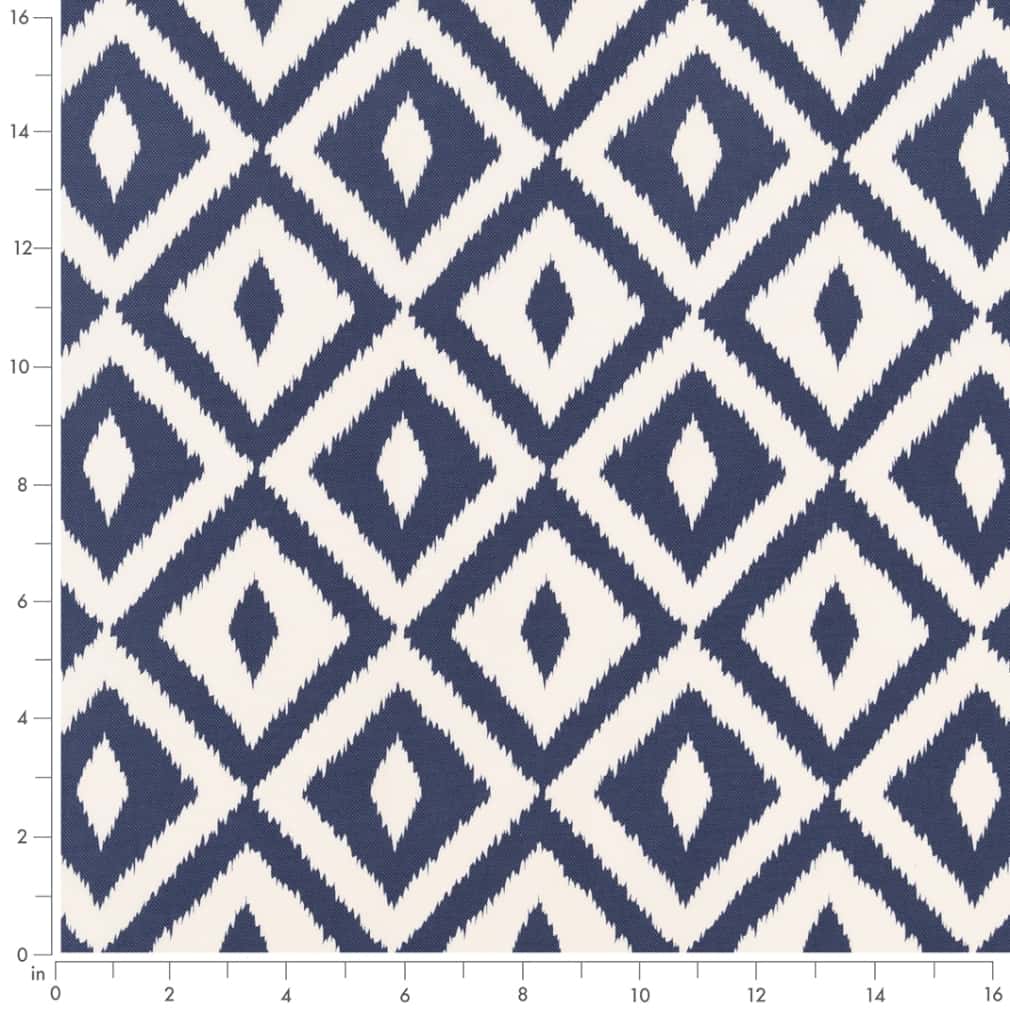 D2711 Abstract & Geometric,Diamonds Denim Blue Charlotte Fabrics