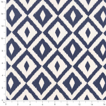 D2711 Abstract & Geometric,Diamonds Denim Blue Charlotte Fabrics