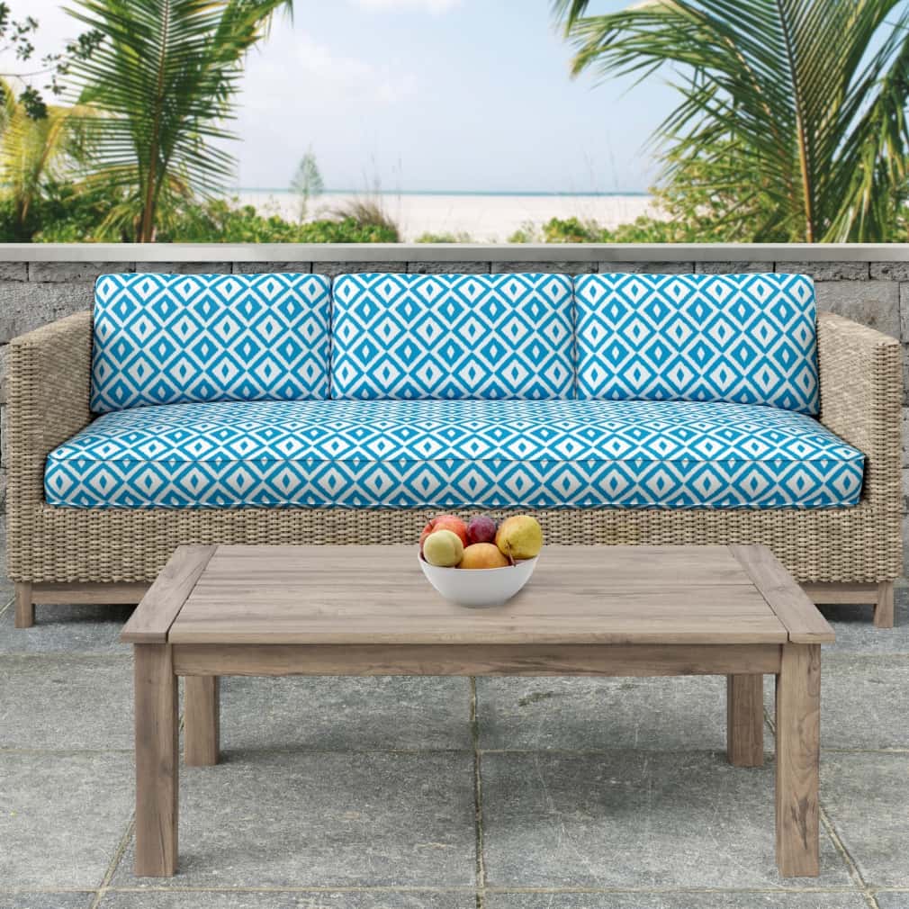 D2712 Abstract & Geometric,Diamonds Lagoon Blue Charlotte Fabrics