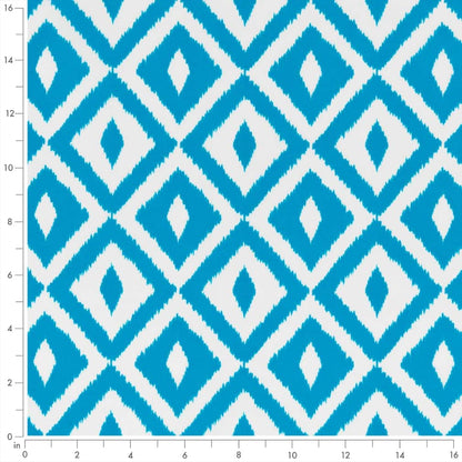 D2712 Abstract & Geometric,Diamonds Lagoon Blue Charlotte Fabrics