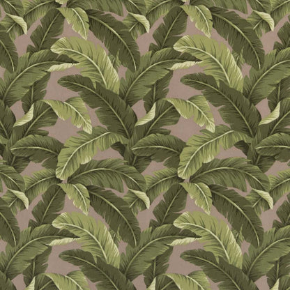 D2716 Leaves,Tropical & Botanical Fawn Green,Grey & Silver Charlotte Fabrics