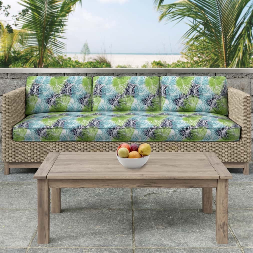 D2720 Leaves,Tropical & Botanical Tide Blue,Green Charlotte Fabrics