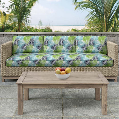 D2720 Leaves,Tropical & Botanical Tide Blue,Green Charlotte Fabrics