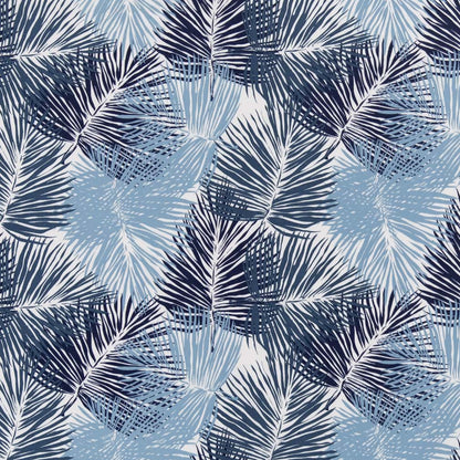 D2722 Leaves,Tropical & Botanical Oasis Blue Charlotte Fabrics