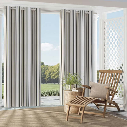 D2725 Stripe Platinum Grey & Silver Charlotte Fabrics