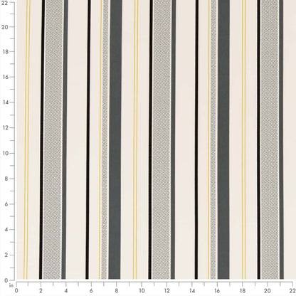 D2725 Stripe Platinum Grey & Silver Charlotte Fabrics