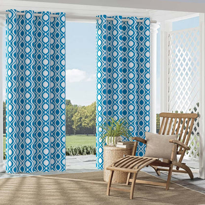 D2727 Abstract & Geometric Pacific Blue Charlotte Fabrics