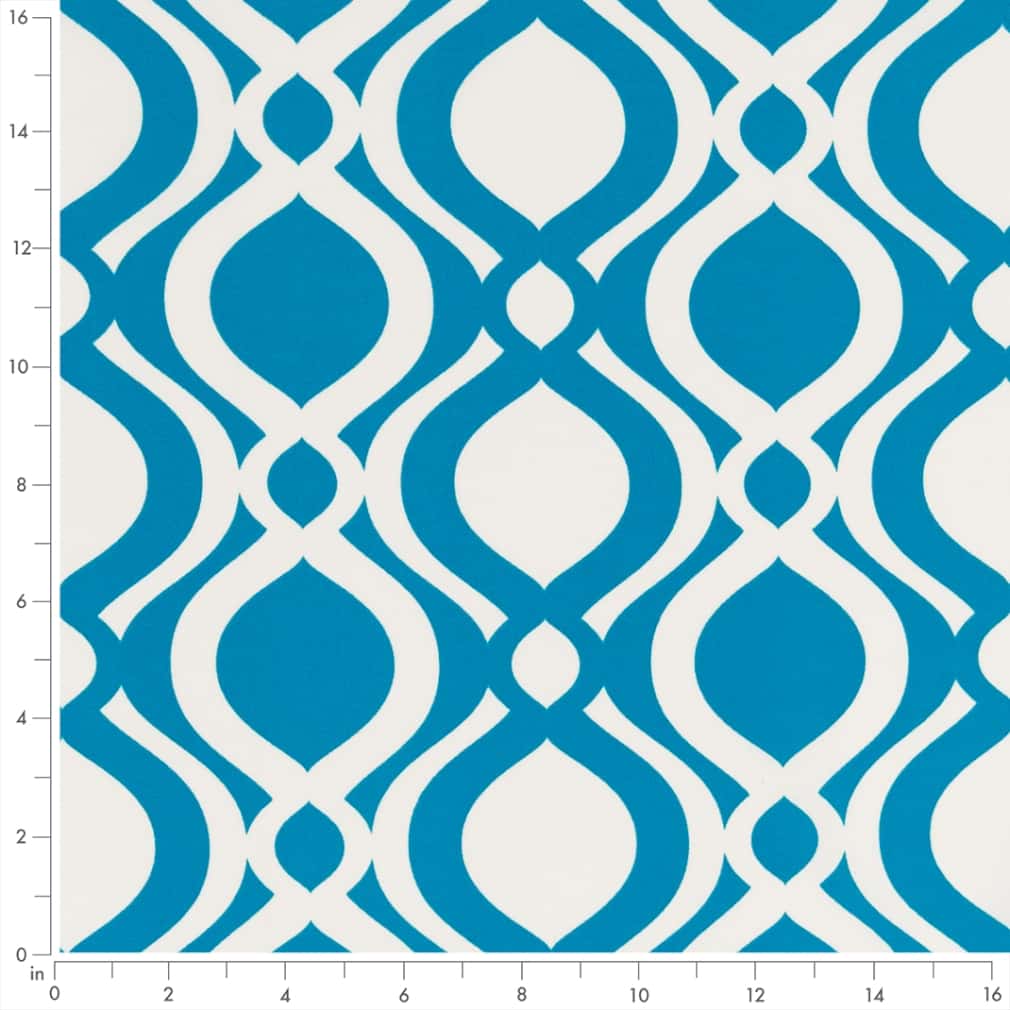 D2727 Abstract & Geometric Pacific Blue Charlotte Fabrics