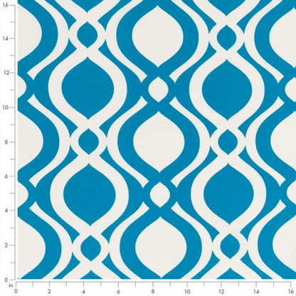 D2727 Abstract & Geometric Pacific Blue Charlotte Fabrics