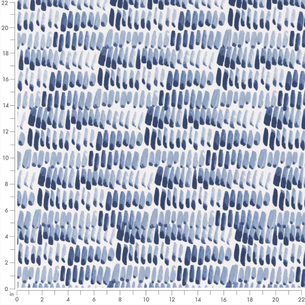 D2732 Abstract & Geometric Blue Blue Charlotte Fabrics