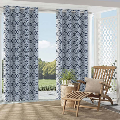 D2734 Damask Prussian Blue Charlotte Fabrics
