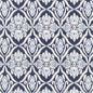 D2734 Damask Prussian Blue Charlotte Fabrics