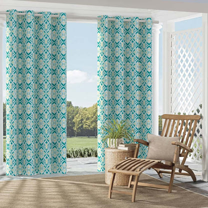 D2735 Damask Seabreeze Aqua & Teal Charlotte Fabrics