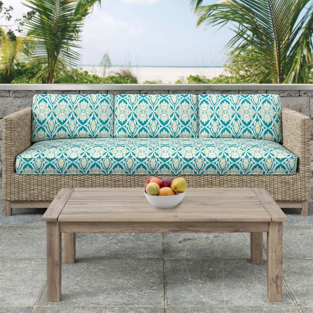 D2735 Damask Seabreeze Aqua & Teal Charlotte Fabrics