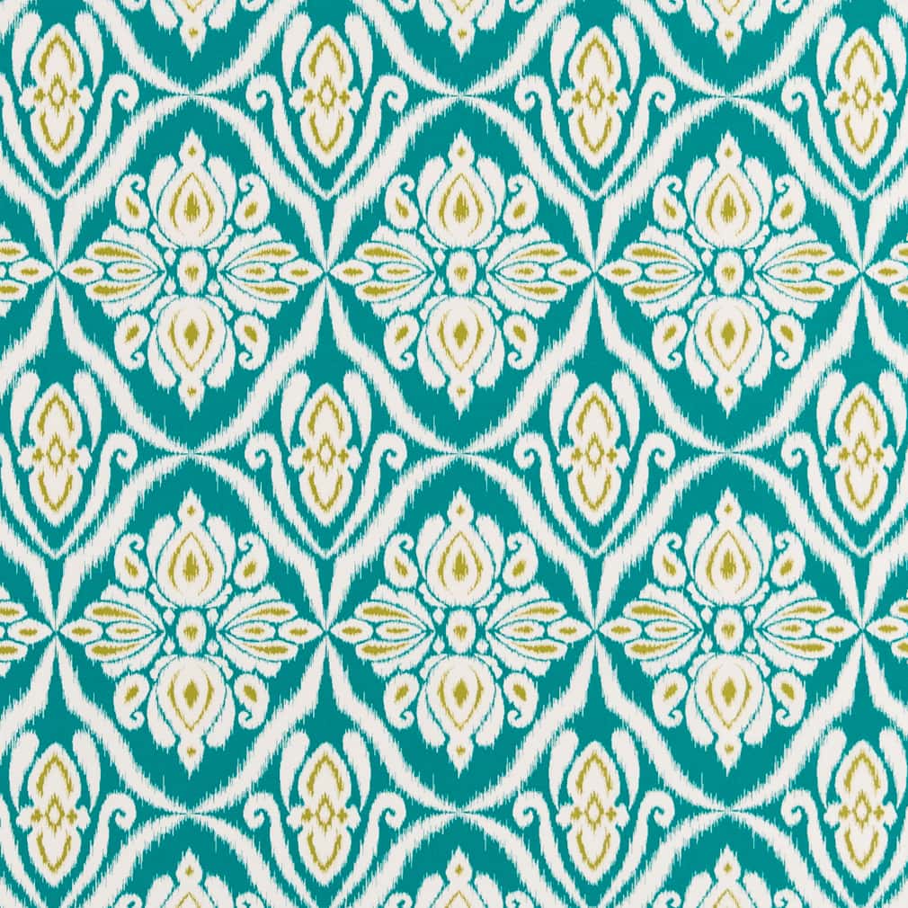 D2735 Damask Seabreeze Aqua & Teal Charlotte Fabrics